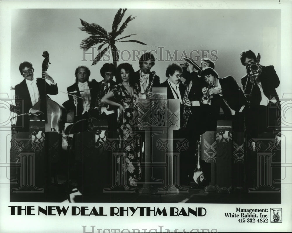 1981 Press Photo Members of the pop music group The New Deal Rhythm Band- Historic Images