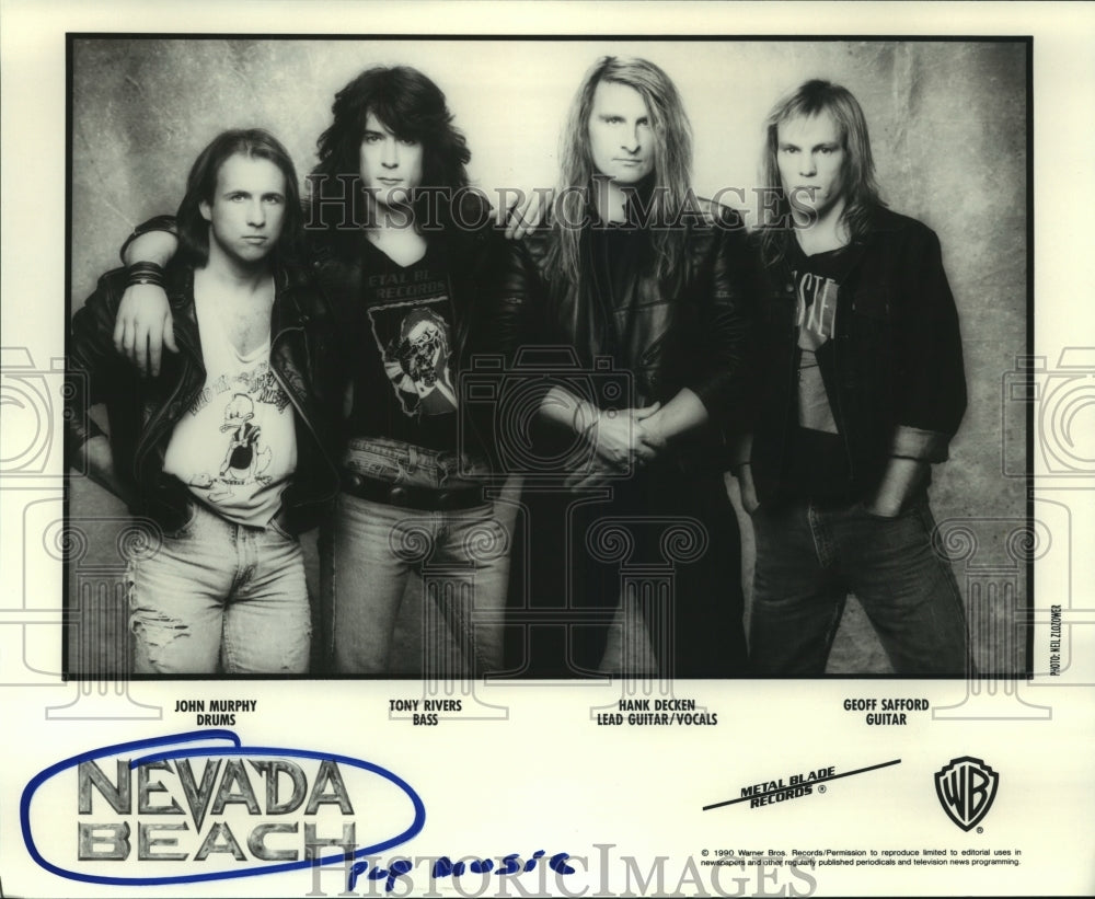 1990 Press Photo Members of the pop music group Nevada Beach - hcp06766- Historic Images