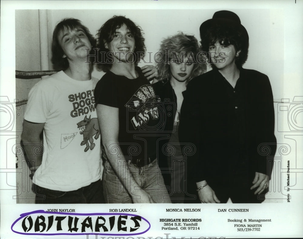 1988 Press Photo Members of the rock music group Obituaries - hcp06780- Historic Images