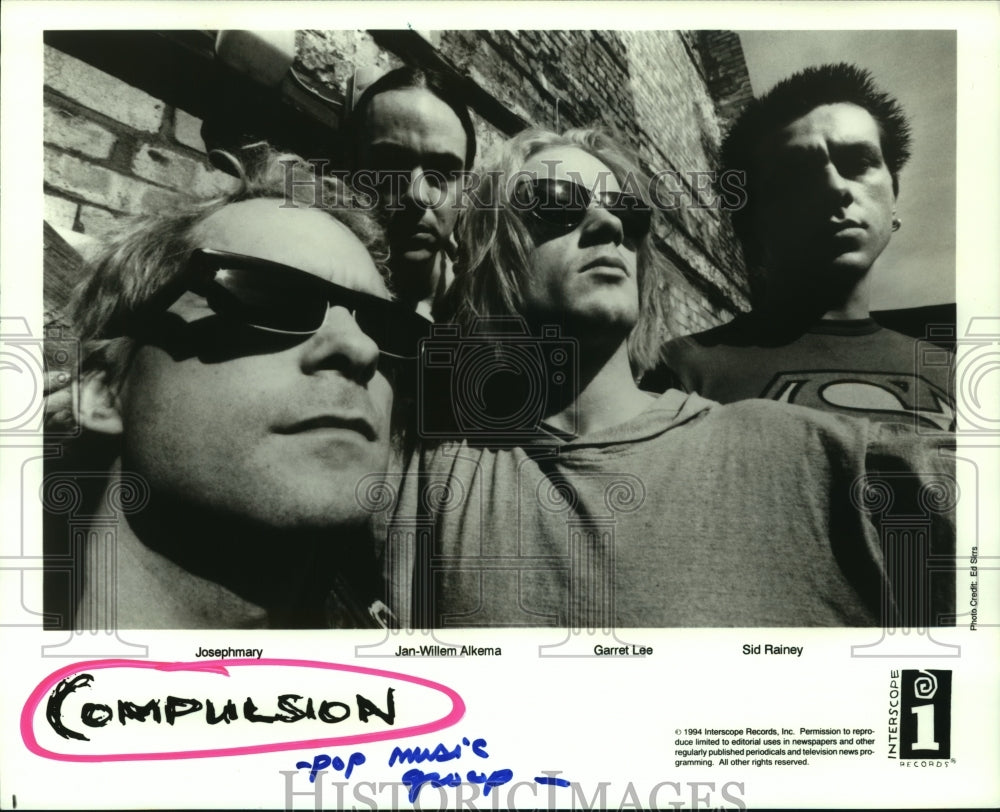1994 Press Photo "Compulsion" Pop Music Group - hcp06855- Historic Images