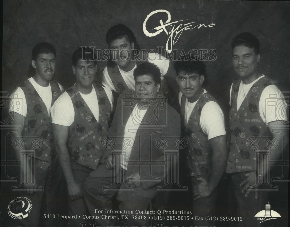 1995 Press Photo Tejano Music Band &quot;Oxygen O&quot; - hcp06904- Historic Images