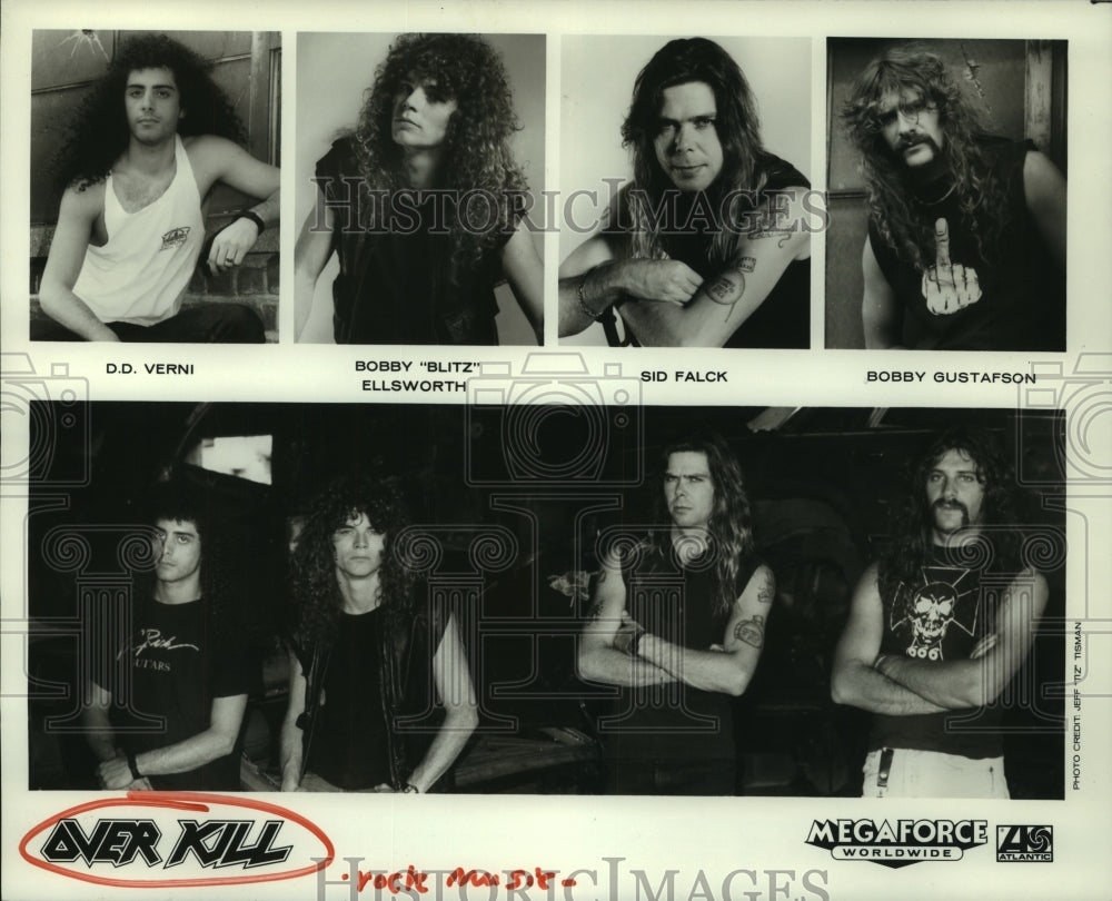 1989 Press Photo Rock Music Group &quot;Over Kill&quot; - hcp06913- Historic Images