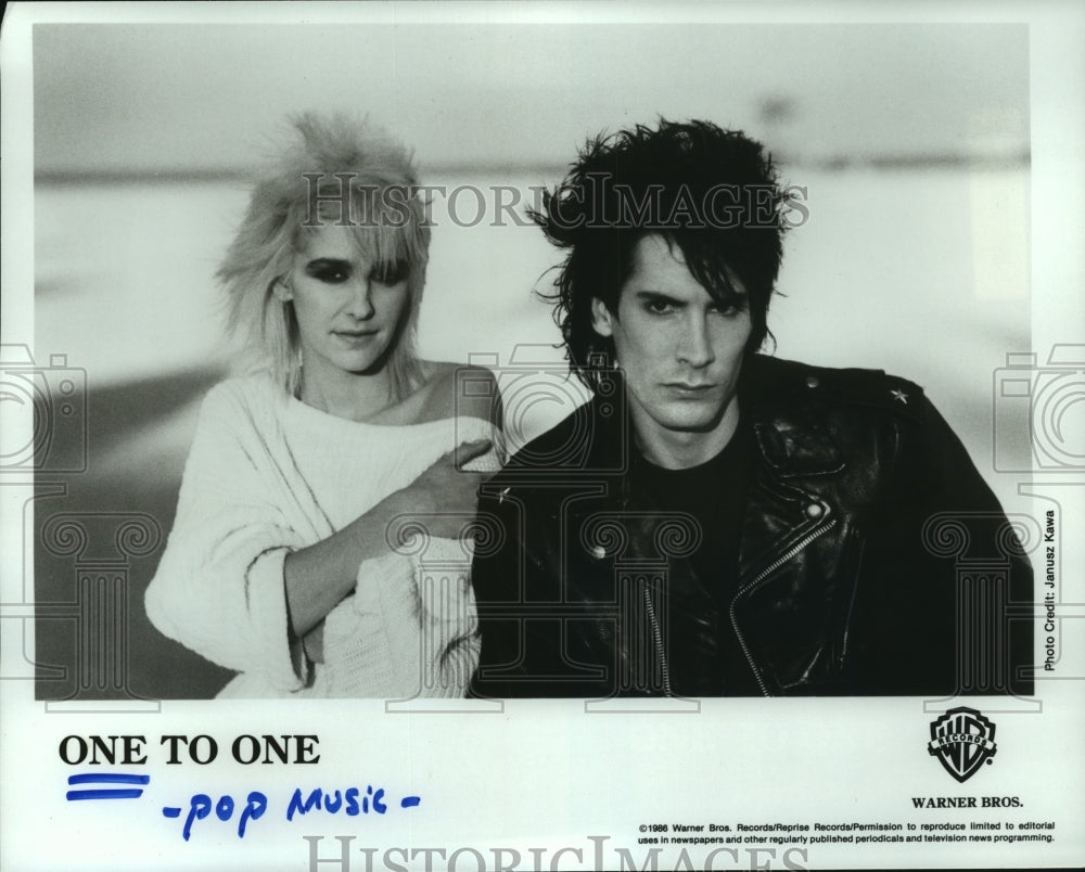 1986 Press Photo Pop Music Group &quot;One to One&quot; - hcp06943- Historic Images