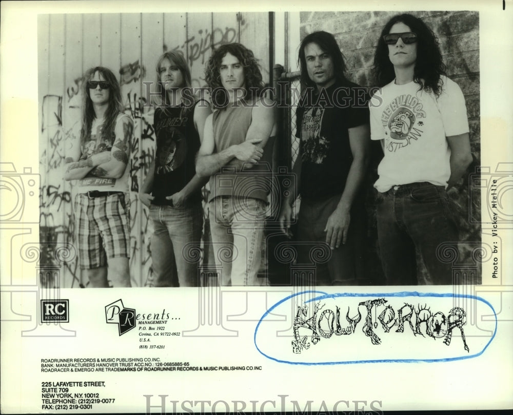 1988 Press Photo Music Group &quot;Holy Terror&quot; - hcp06948- Historic Images