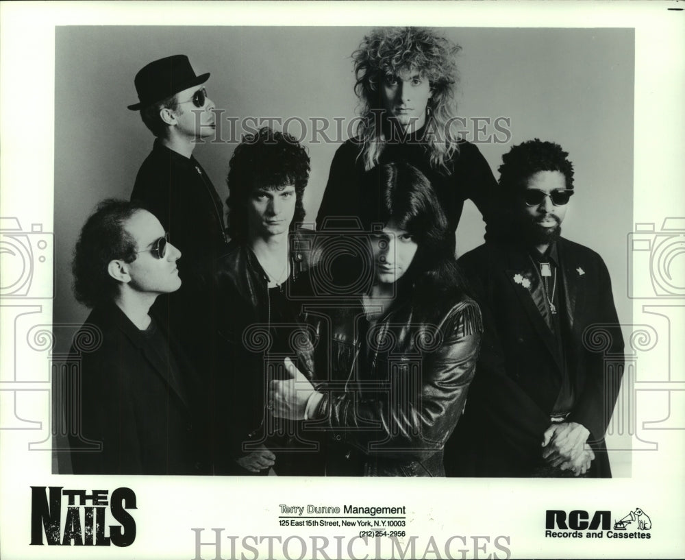 1986 Press Photo Pop music group "The Nails". - hcp07016- Historic Images