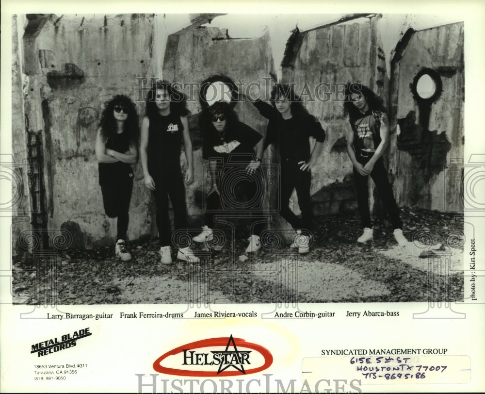 1990 Press Photo Members of music group "Helstar". - hcp07057- Historic Images