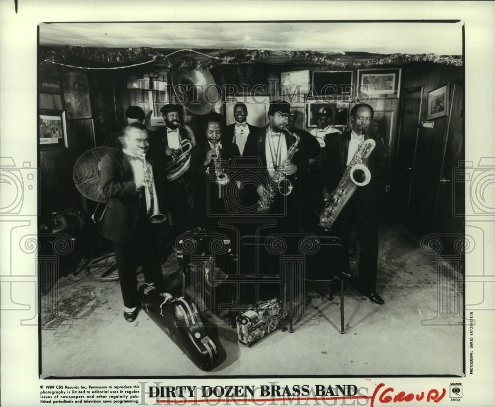 1989 Press Photo Dirty Dozen Brass Band performing - hcp07134- Historic Images