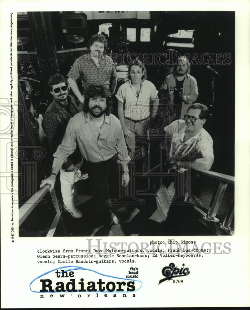 1987 Press Photo The New Orleans Radiators rock band - hcp07232- Historic Images