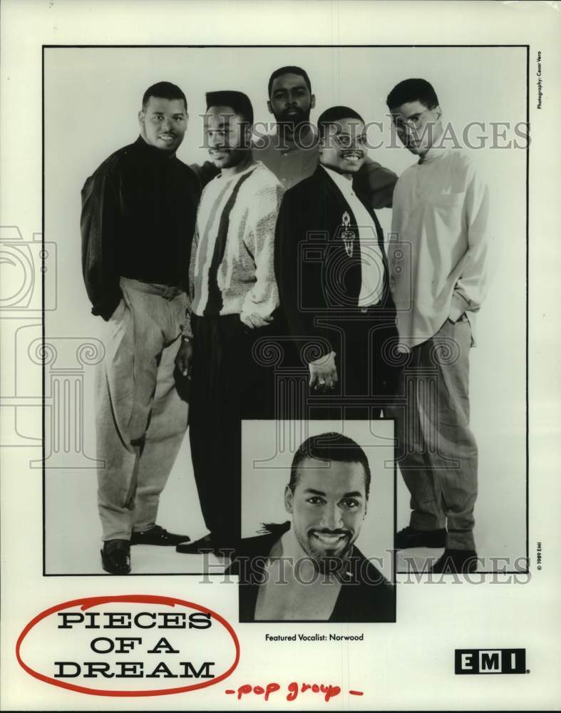 1991 Press Photo Pieces of a Dream members; featured vocalist Norwood- Historic Images