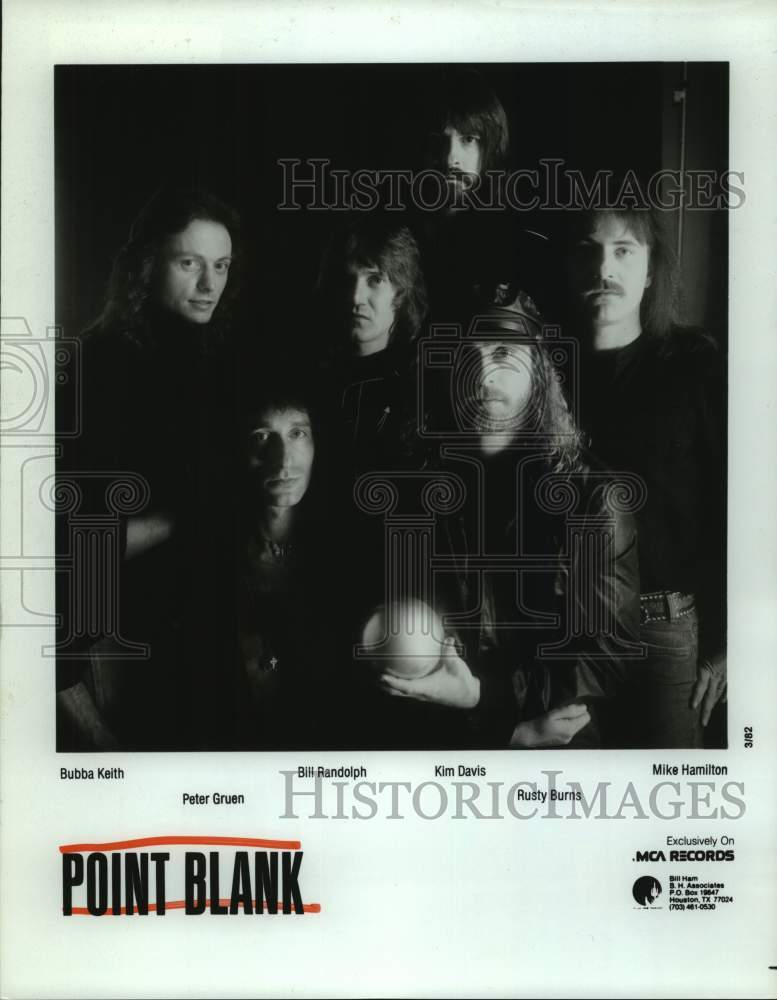 1982 Press Photo Pop music group Point Blank. - hcp07295- Historic Images