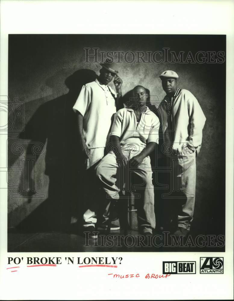 1995 Press Photo Music Group &quot;Po&#39; Broke &#39;N Lonely?&quot; - hcp07307- Historic Images