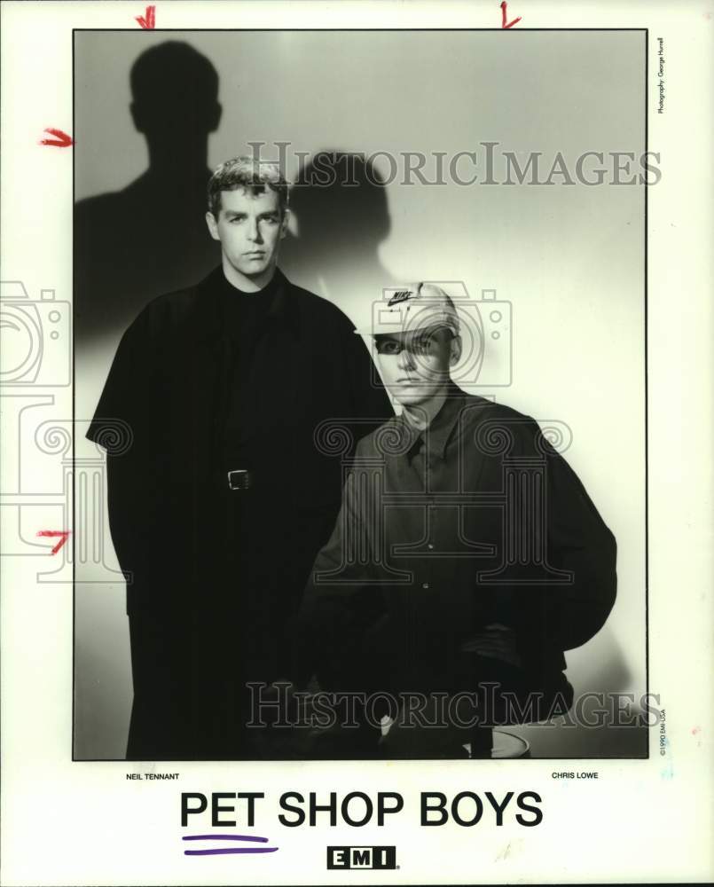 1991 Press Photo The Pet Shop Boys: Neil Tennant, Chris Lowe - hcp07333- Historic Images