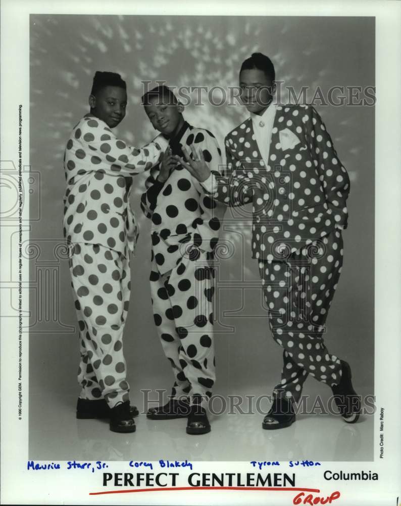 1990 Press Photo Music Group &quot;Perfect Gentlemen&quot; - hcp07351- Historic Images