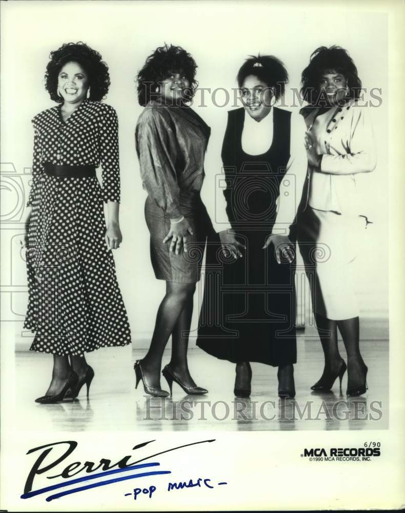 1990 Press Photo Members of the music group Perri - hcp07355- Historic Images