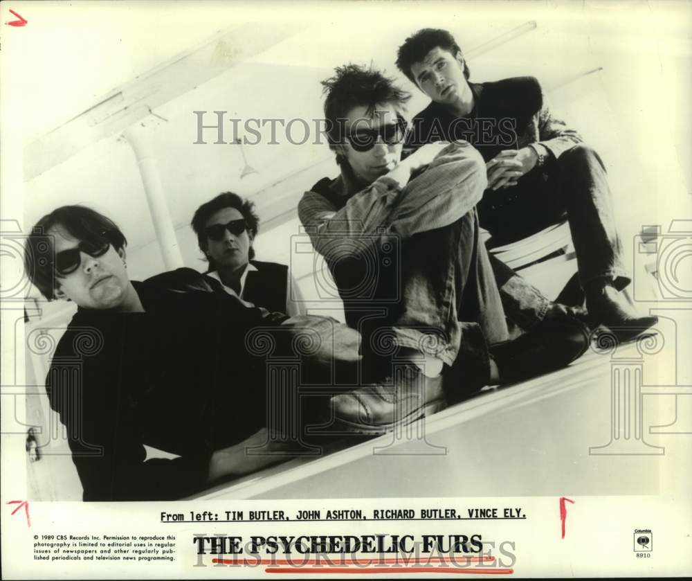 1989 Press Photo Rock Group &quot;The Psychedelic Furs&quot; - hcp07428- Historic Images