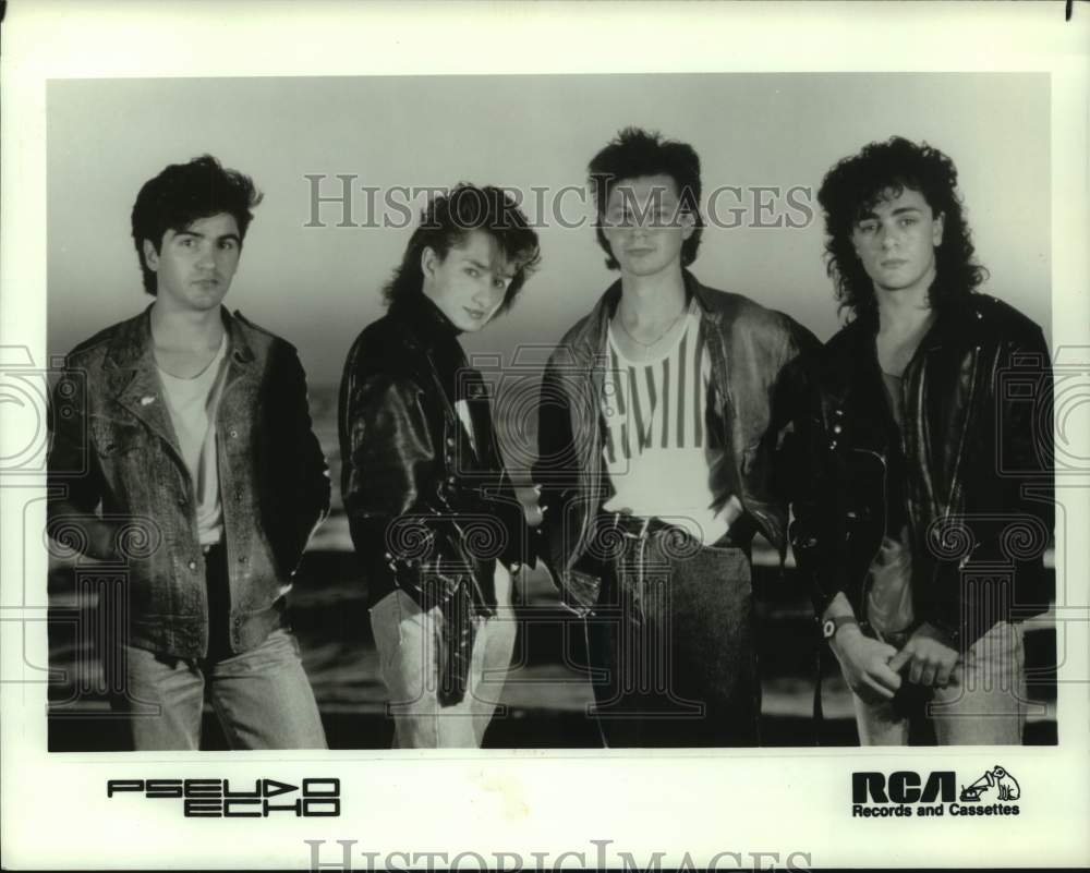 1987 Press Photo Pseudo Echo rock group - hcp07446- Historic Images