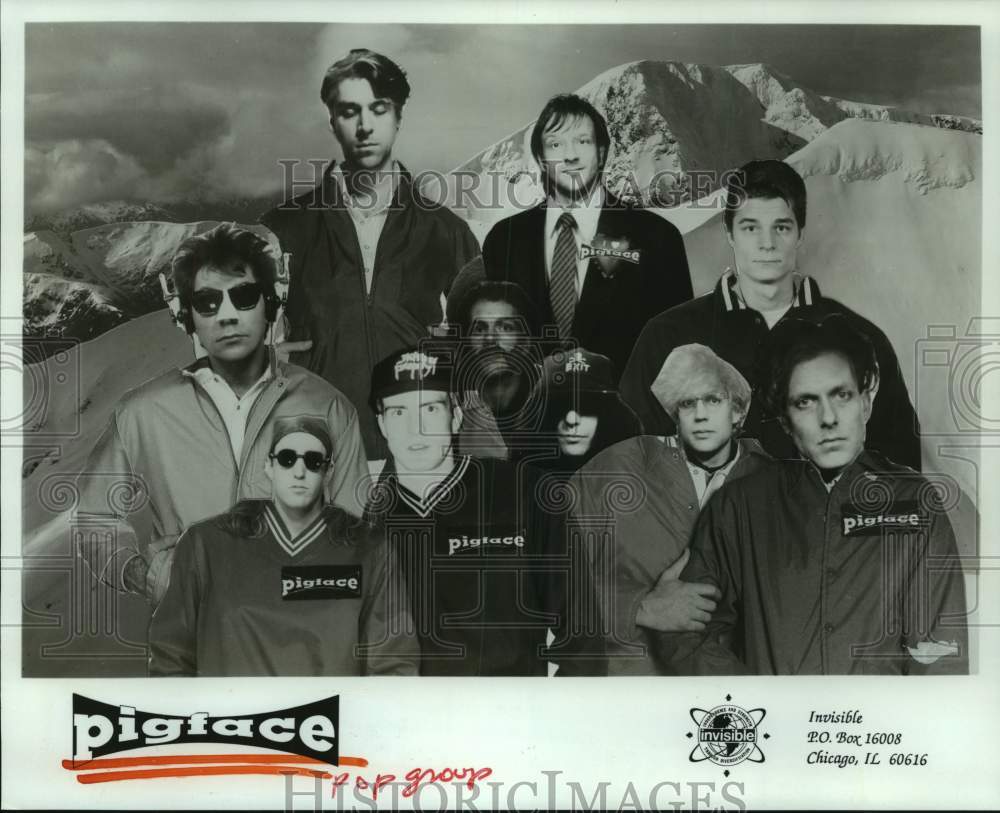 1991 Press Photo Pop music group Pigface. - hcp07490- Historic Images