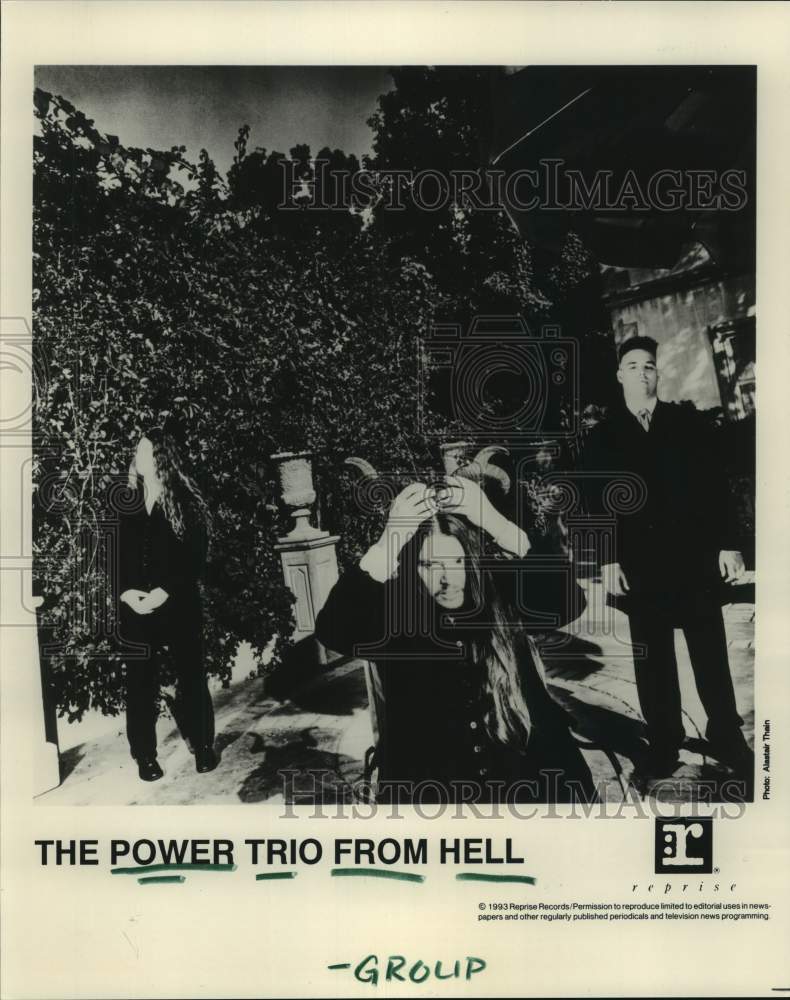 1993 Press Photo The Power Trio From Hell rock band - hcp07525- Historic Images