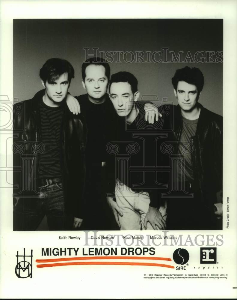 1989 Press Photo Musical group The Mighty Lemon Drops - hcp07556- Historic Images