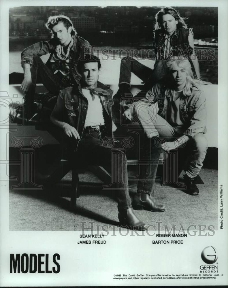 1986 Press Photo Members of the musical group &quot;Models&quot; - hcp07559- Historic Images