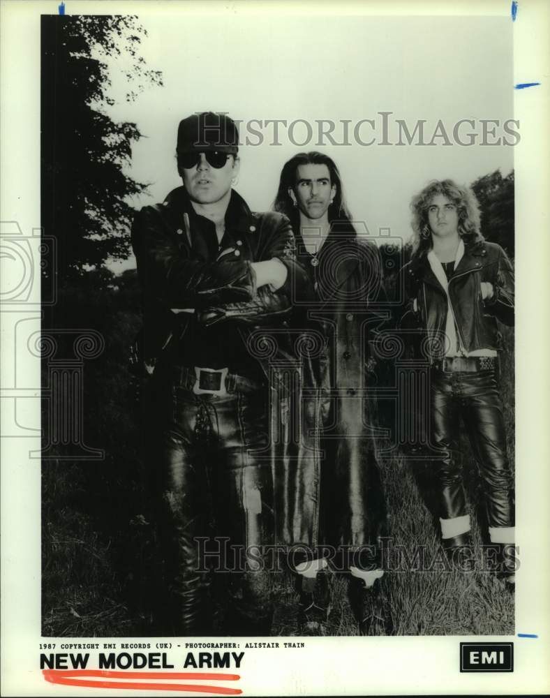 1987 Press Photo Music Group &quot;New Model Army&quot; - hcp07601- Historic Images