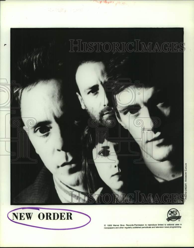 1989 Press Photo Music Group &quot;New Order&quot; - hcp07602- Historic Images