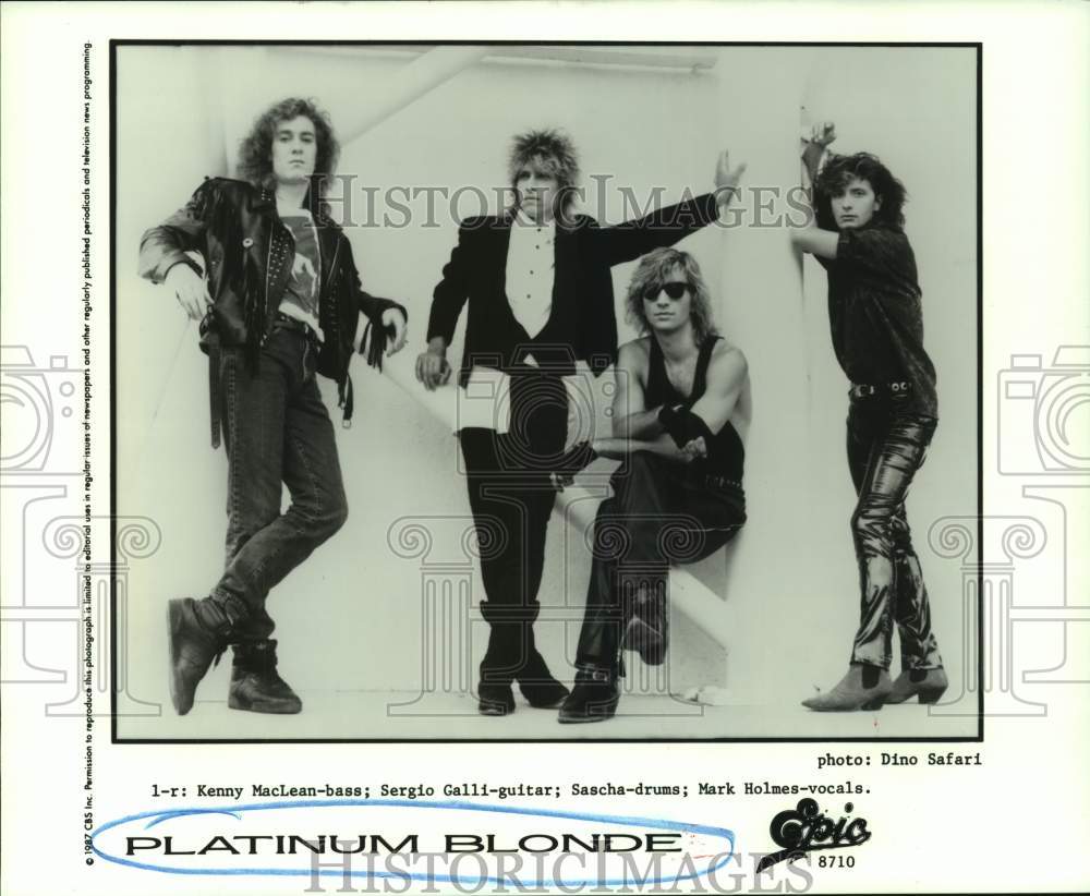 1987 Press Photo Members of the musical group "Platinum Blonde" - hcp07695- Historic Images