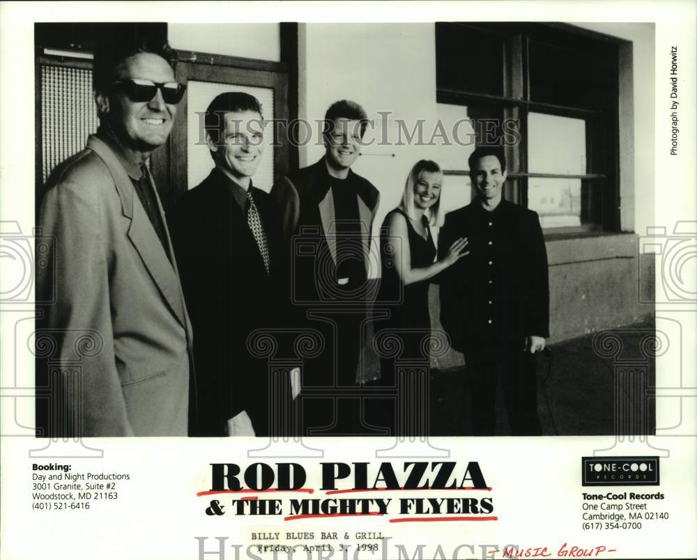 1998 Press Photo Rod Piazza & the Mighty Flyers music group at Billy Blues- Historic Images