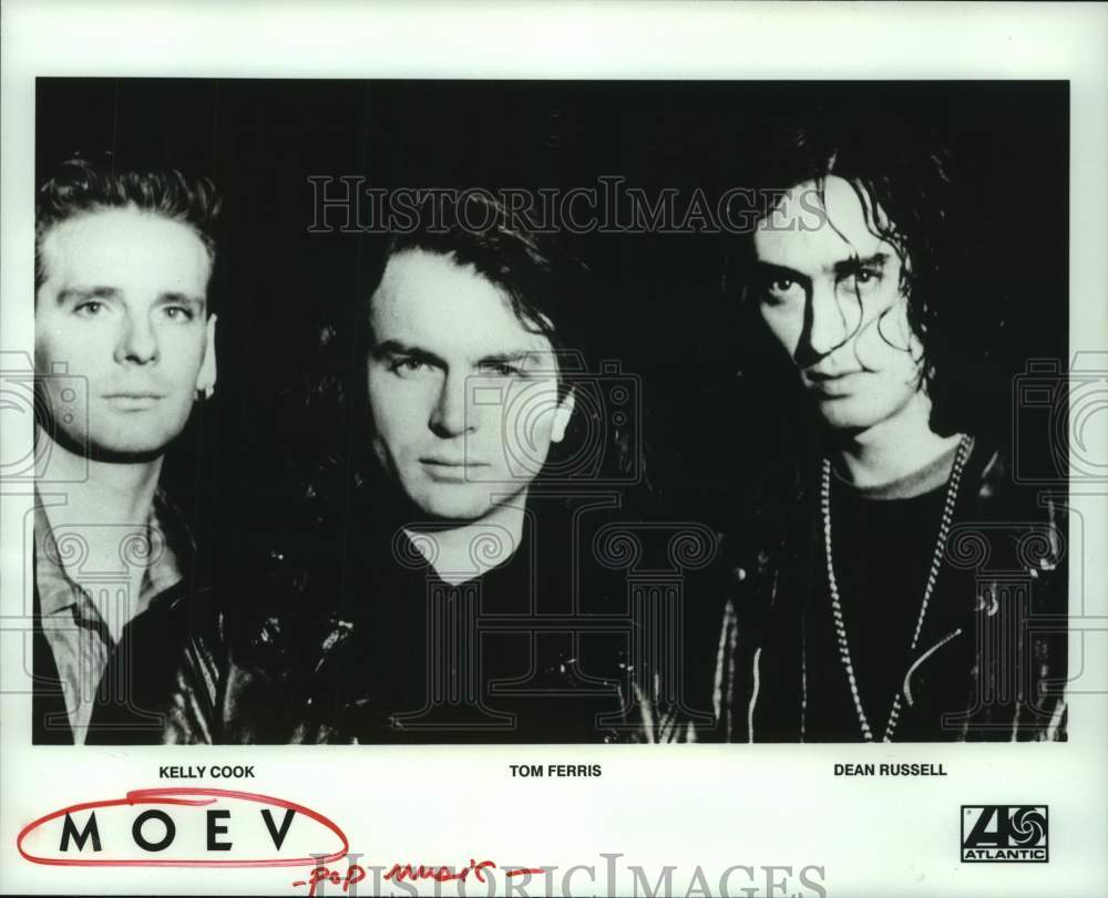 1990 Press Photo Moev music group- Kelly Cook Tom Ferris, Dean Russel- Historic Images