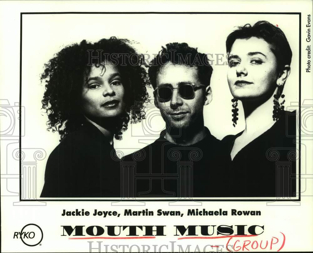 1993 Press Photo Jackie Joyce, Martin Swan, Michaela Rowan are Mouth Music- Historic Images