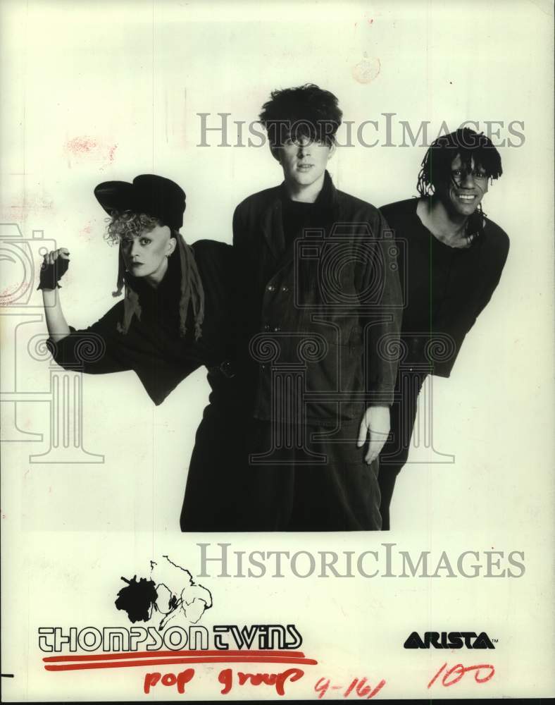 1984 Press Photo The Thompson Twins pop group - hcp07900- Historic Images