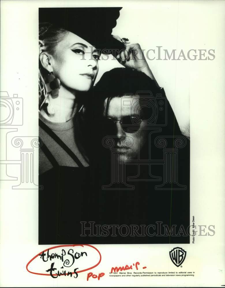 1991 Press Photo The Thompson Twins pop music group - hcp07921- Historic Images