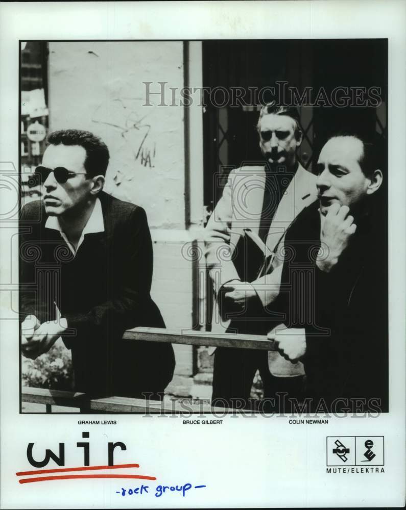 1991 Press Photo Wire band members Graham Lewis, Bruce Gilbert, Colin Newman- Historic Images