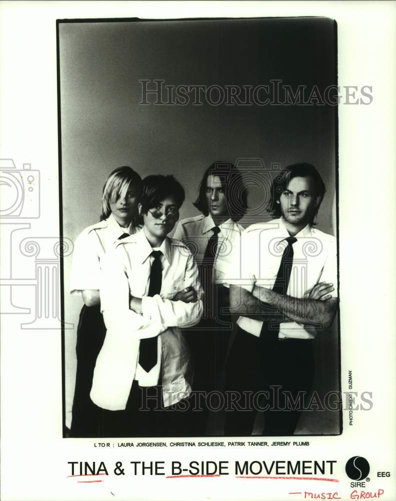 1996 Press Photo Tina &amp; The B-Sides Movement - band members - hcp07962- Historic Images