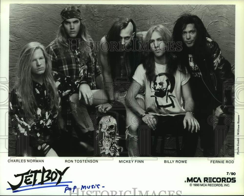 1990 Press Photo Pop Music Group &quot;Jetboy&quot; - hcp08059- Historic Images