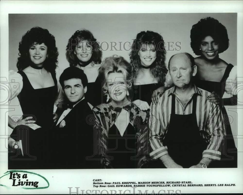 1988 Press Photo &quot;It&#39;s a Living&quot; TV Series Cast Members - hcp08080- Historic Images