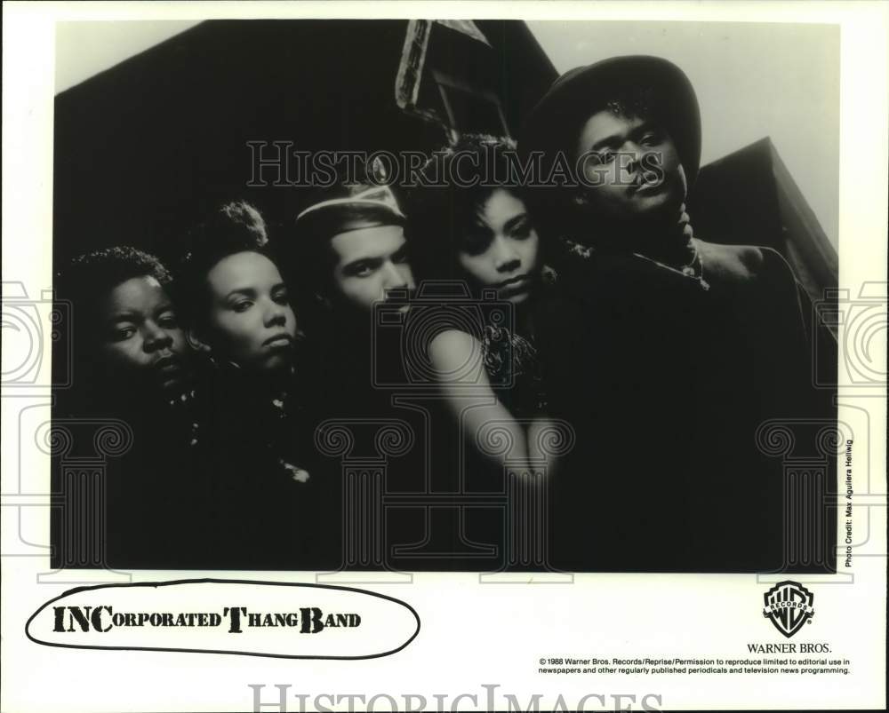 1988 Press Photo Members of the music group Incorporated Thang Band - hcp08139- Historic Images