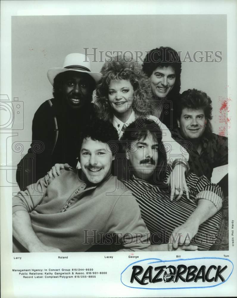 1987 Press Photo Members of the music group Razorback - hcp08172- Historic Images