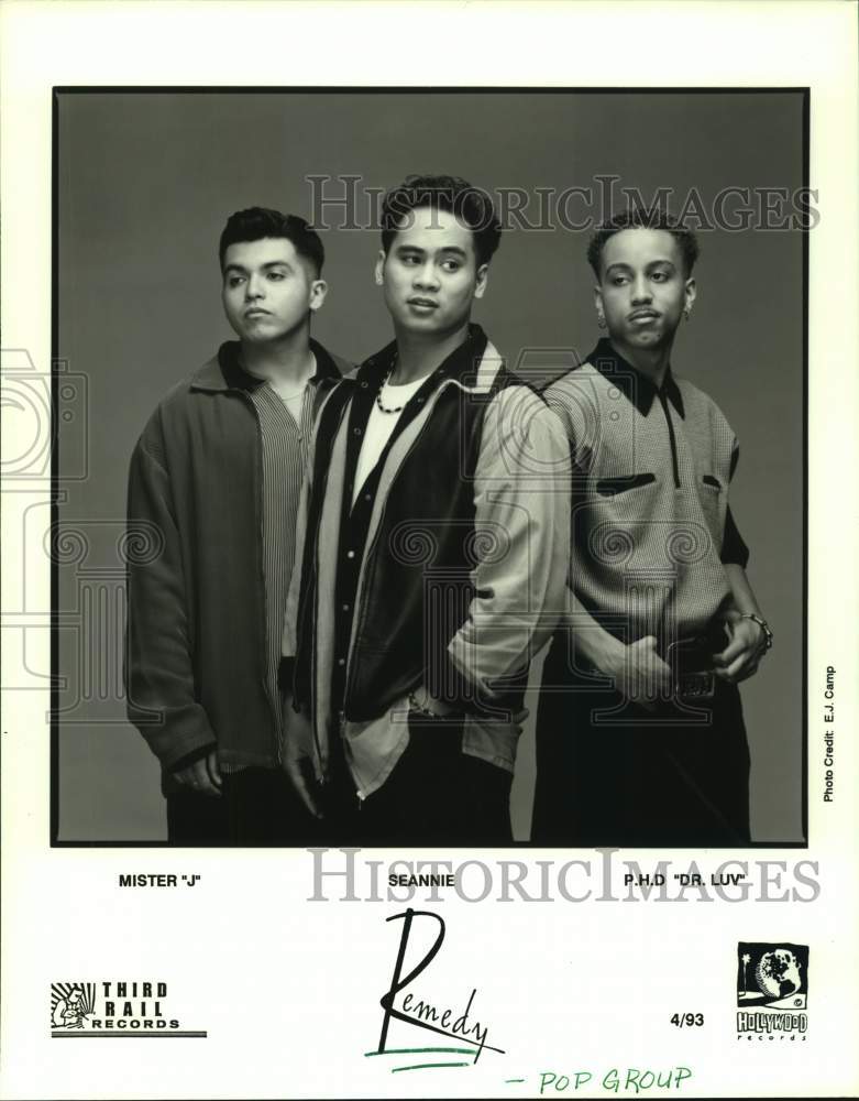 1993 Press Photo Members of the pop music group Remedy - hcp08178- Historic Images