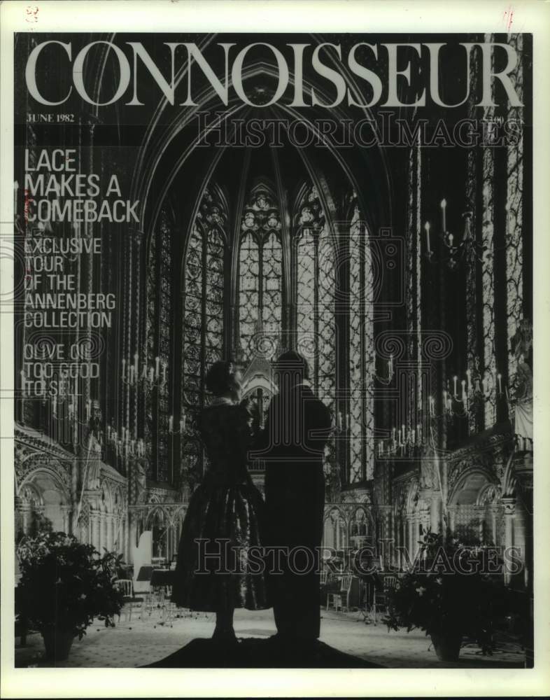 1986 Press Photo Cover subjects of the June issue of Connoisseur magazine- Historic Images