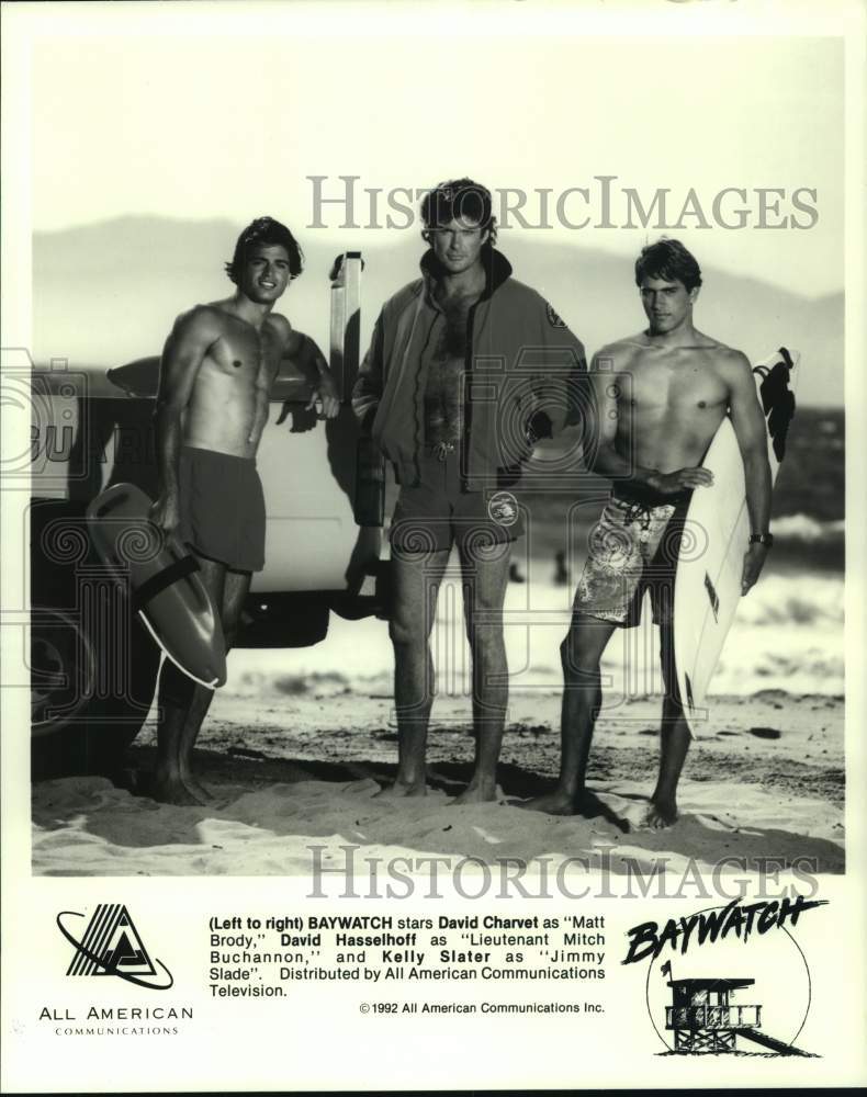 1992 Press Photo Cast of the television series Baywatch - hcp08216- Historic Images