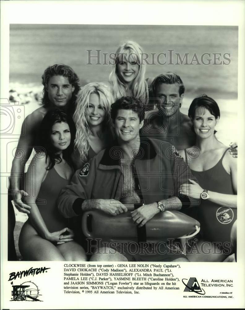 1995 Press Photo Cast of the television series "Baywatch" - hcp08222- Historic Images