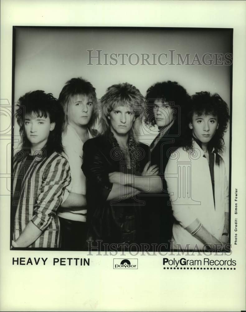 1985 Press Photo Members of the music group Heavy Pettin - hcp08231- Historic Images