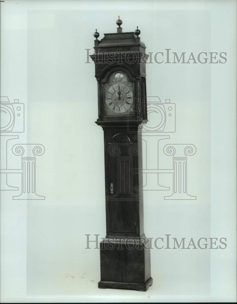 1991 Press Photo Tall clock on display at Bayou Bend Museum, TX - hcp08285- Historic Images