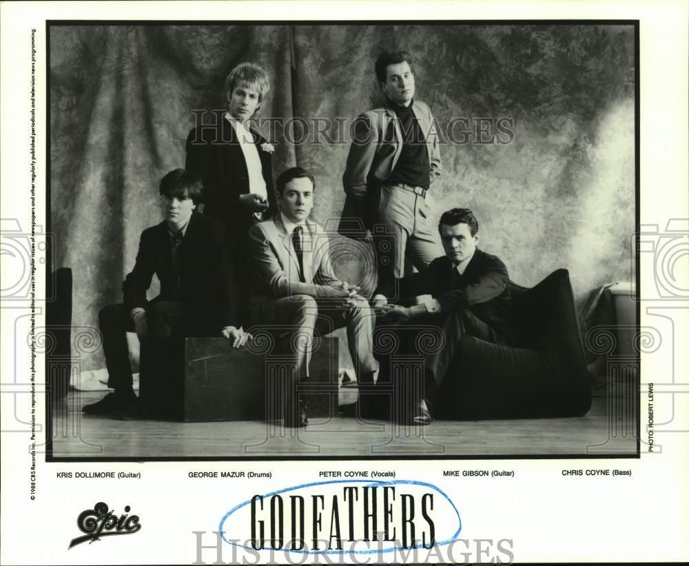 1988 Press Photo The Godfathers - alternative rock band - hcp08325- Historic Images