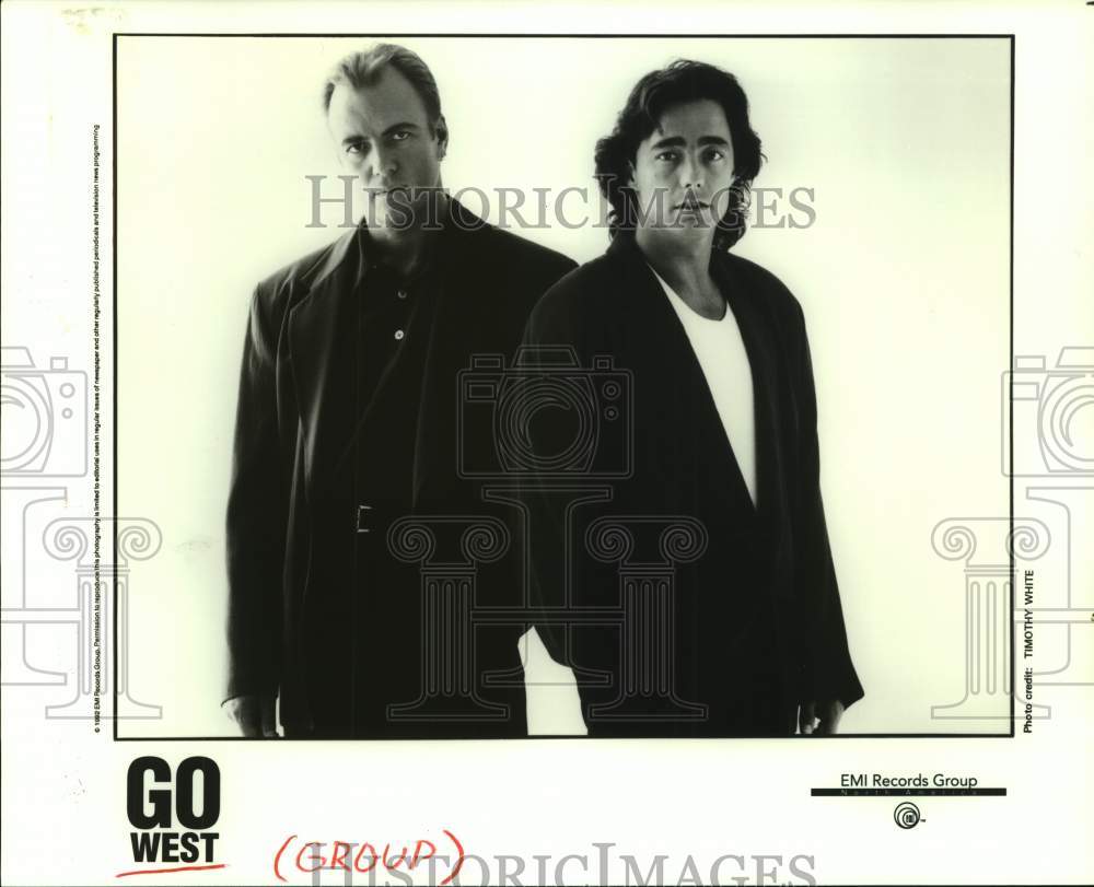 1992 Press Photo Go West - music duo - hcp08335- Historic Images