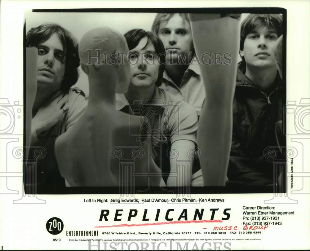 1995 Press Photo Members of the musical group &quot; Replicants&quot; - hcp08388- Historic Images