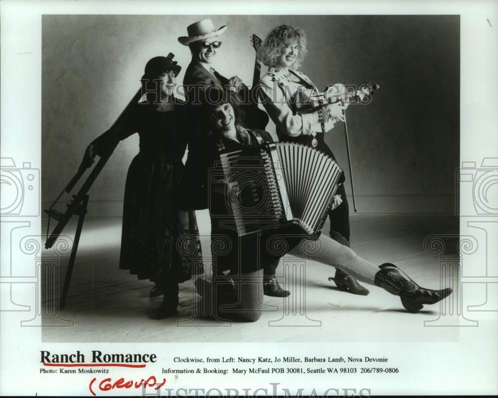 1991 Press Photo Members of the musical group &quot;Ranch Romance&quot; - hcp08396- Historic Images