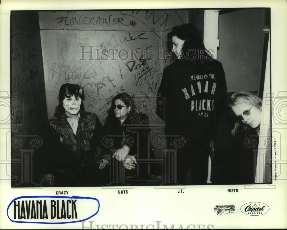 1989 Press Photo Havana Black band members: Crazy, Guts, J.T., Risto - hcp08410- Historic Images