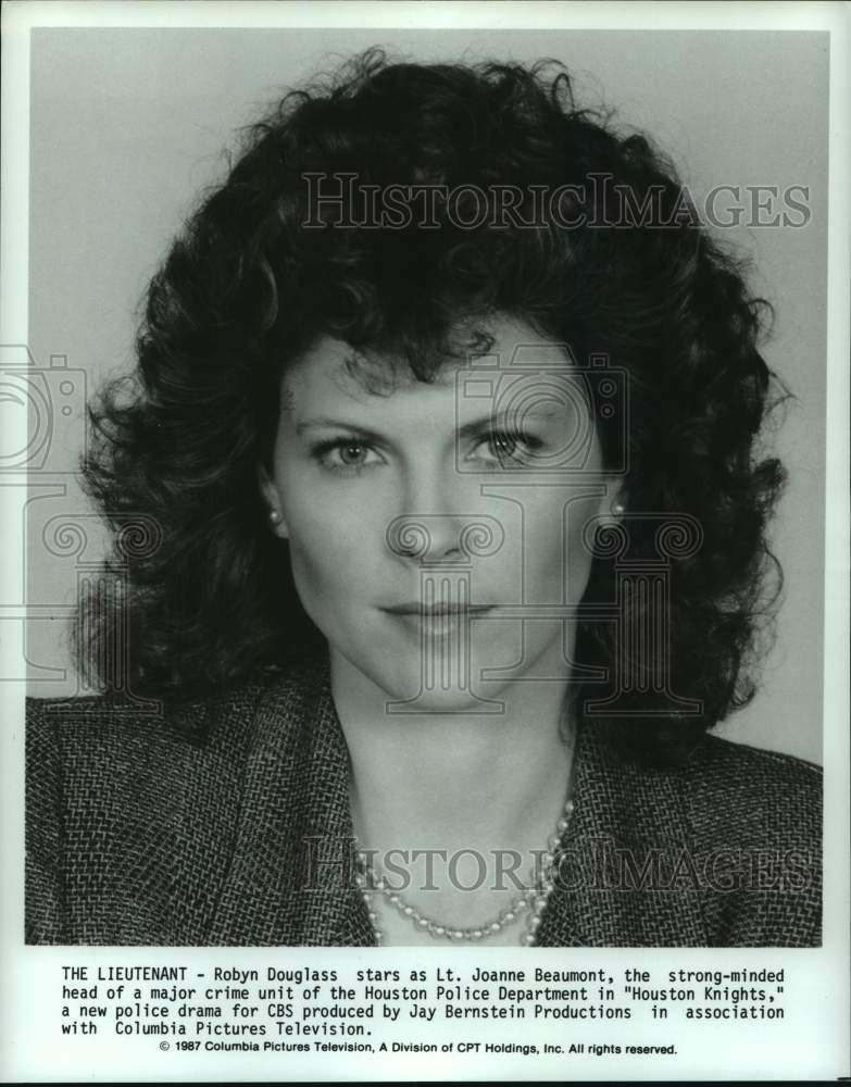 1987 Press Photo Robyn Douglass stars in the television series &quot;Houston Knights&quot;- Historic Images
